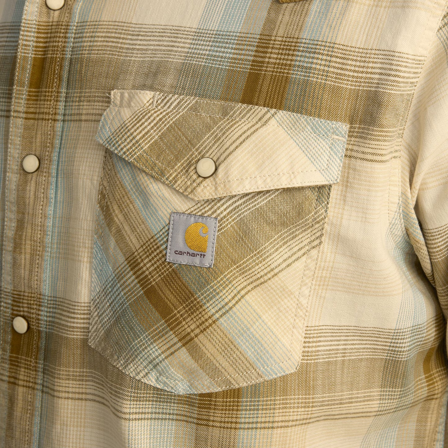 CARHARTT - MONTANA RUGGED FLEX RELAXED FIT LIGHTWEIGHT LONG-SLEEVE SNAP-FRONT PLAID SHIRT - 106756