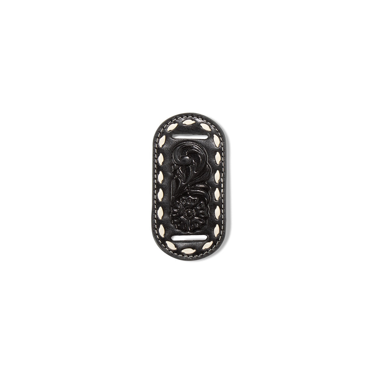 M&F - SCARF SLIDER BLACK FLORAL EMBOSSED - A0800201