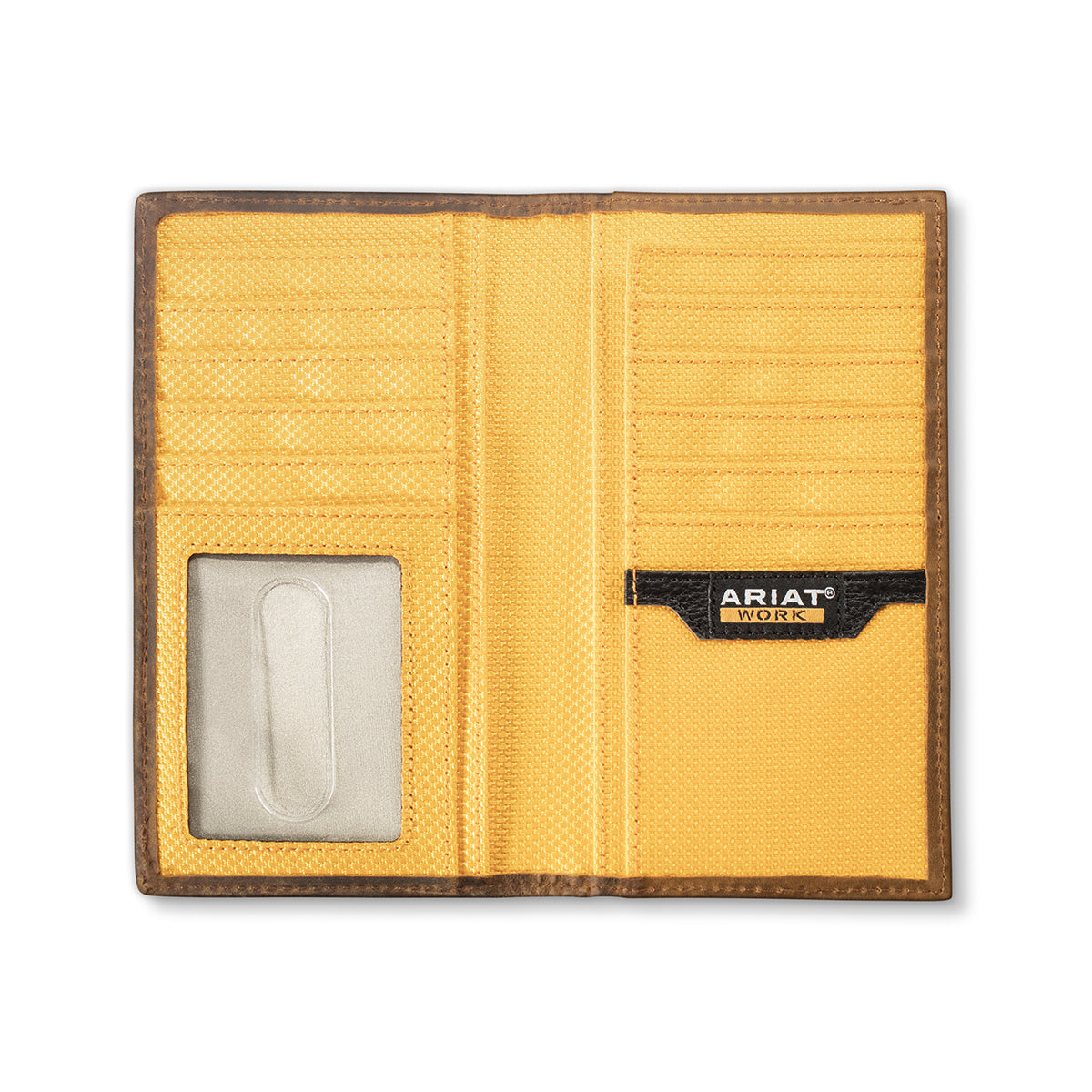 M&F - ARIAT WORK CHECKBOOK WALLET ORANGE OUTLAW - A3400644