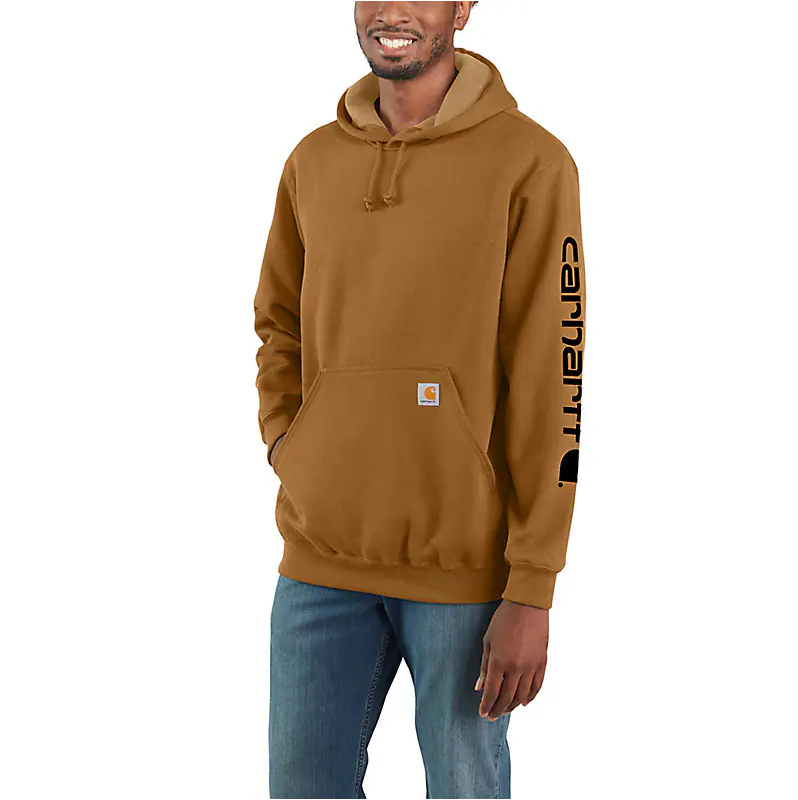 CARHARTT - LOOSE FIT MIDWEIGHT LOGO SLEEVE GRAPHIC SWEATSHIRT - K288-BRN