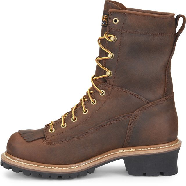 CAROLINA - 8" SPRUCE LOGGER - WATERPROOF - LACE TO TOE (SOFT TOE)- CA8824