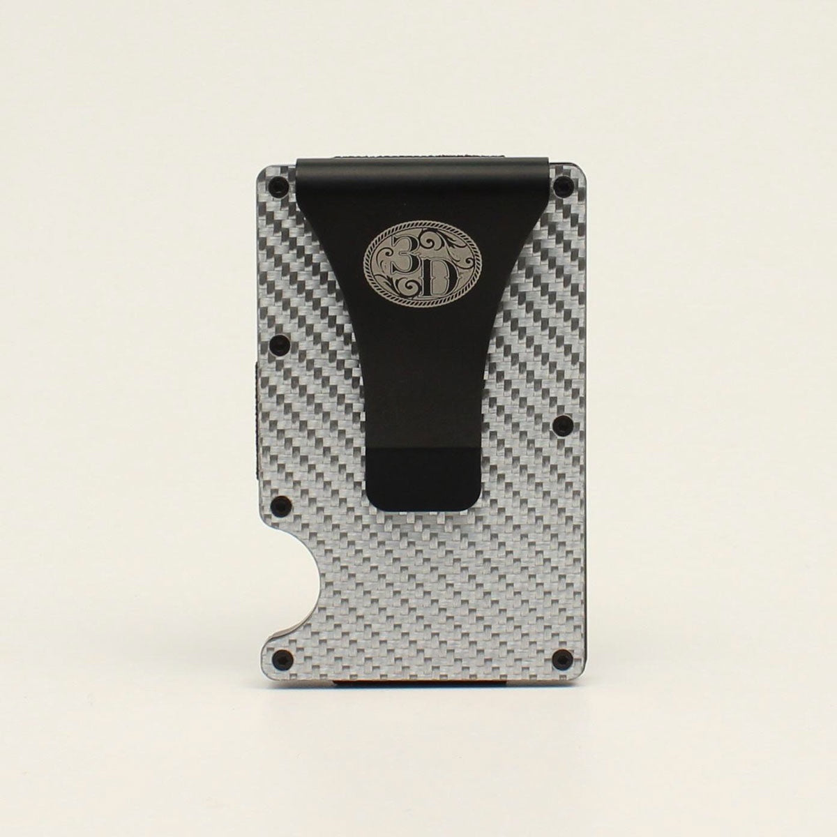 M&F - 3D SMART WALLET GREY CARBON FIBER & STAINLESS STEEL