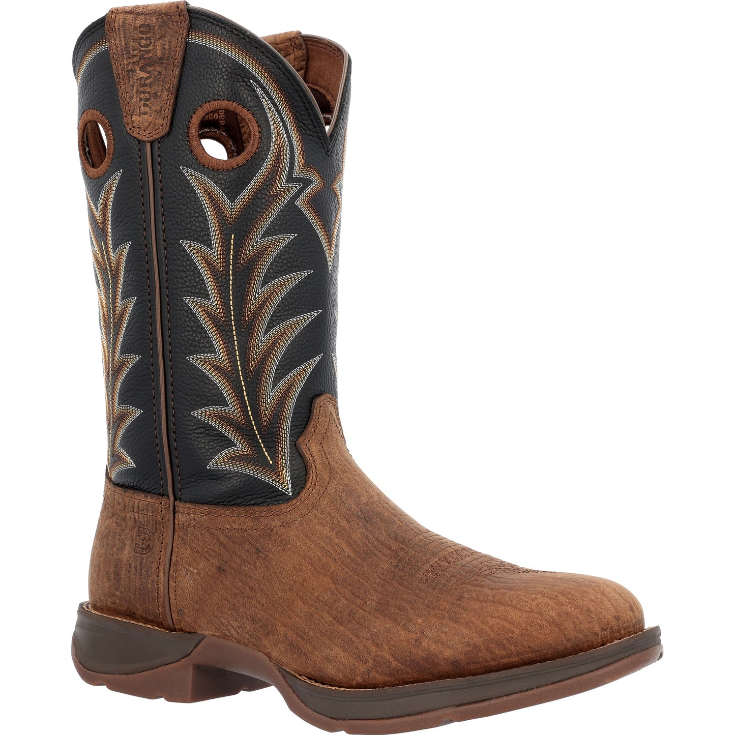 DURANGO - 12" REBEL OAK BARK MIDNIGHT WESTERN BOOT - DDB0428
