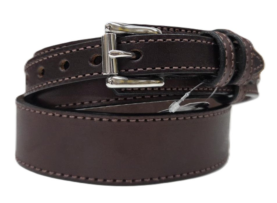 GINGERICH - LARAMIE LEATHER BELT - DARK BROWN