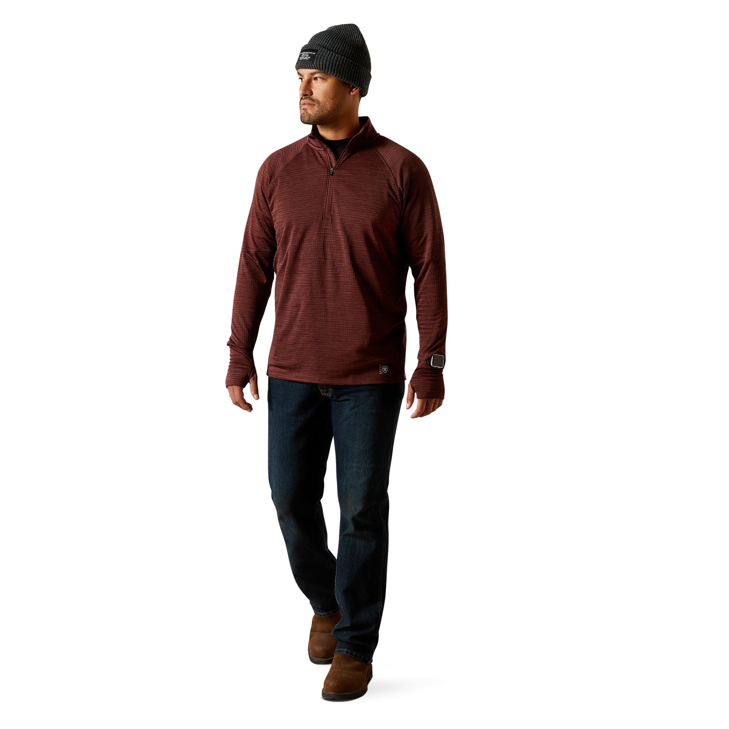 ARIAT - REBAR GRIDWORK BASELAYER 1/4 ZIP T-SHIRT - 10062609