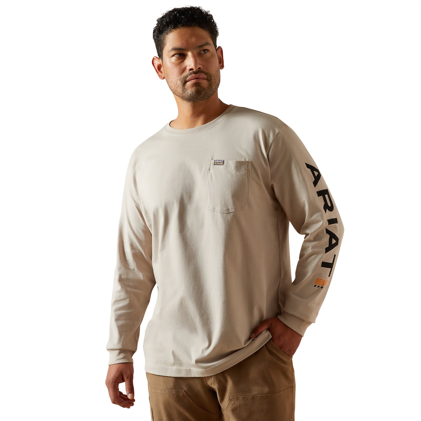 ARIAT - REBAR COTTON STRONG STANDARD LOGO POCKET T-SHIRT - 10062756