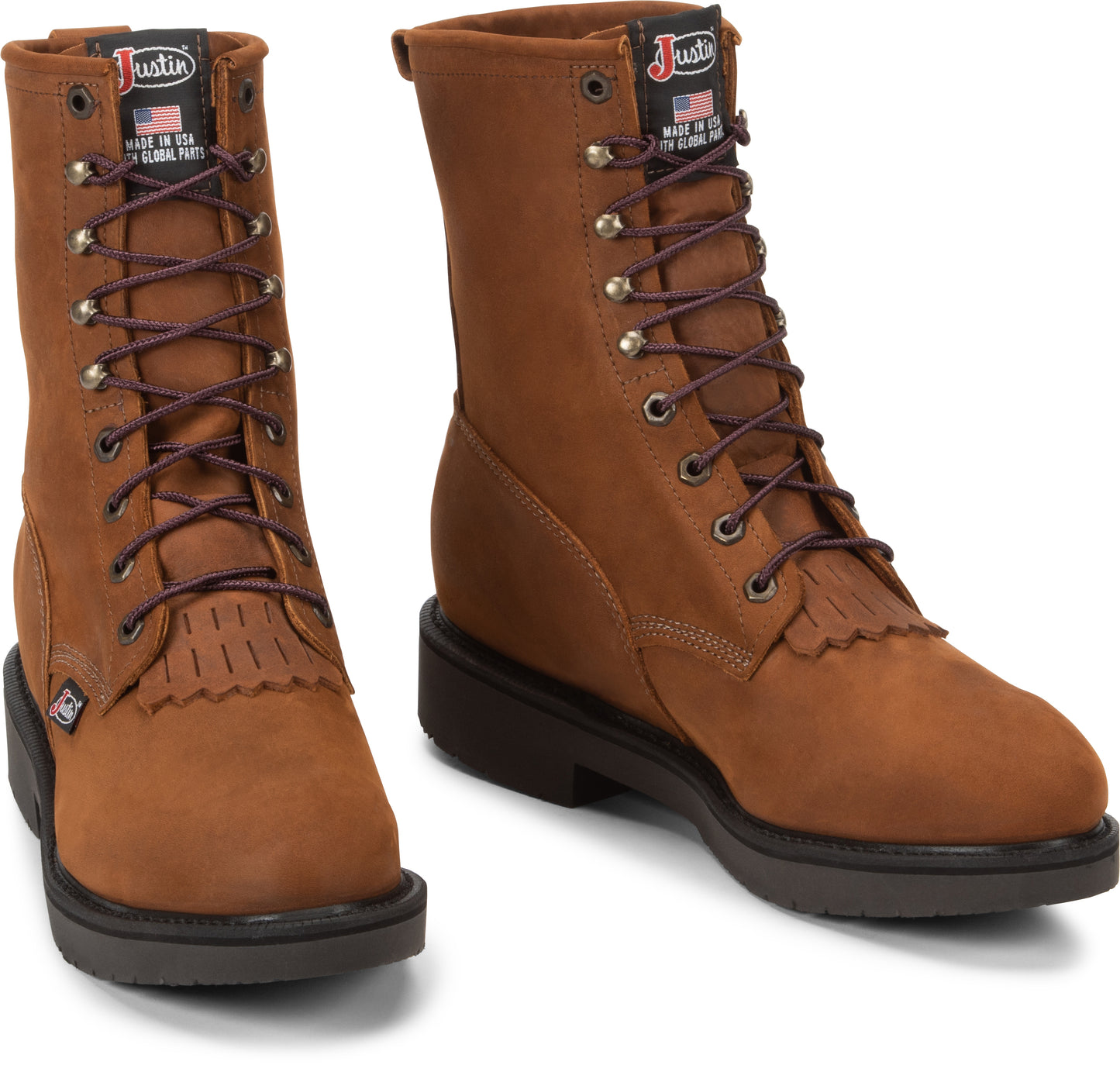 JUSTIN - 8" CONDUCTOR BROWN (STEEL TOE) - 764