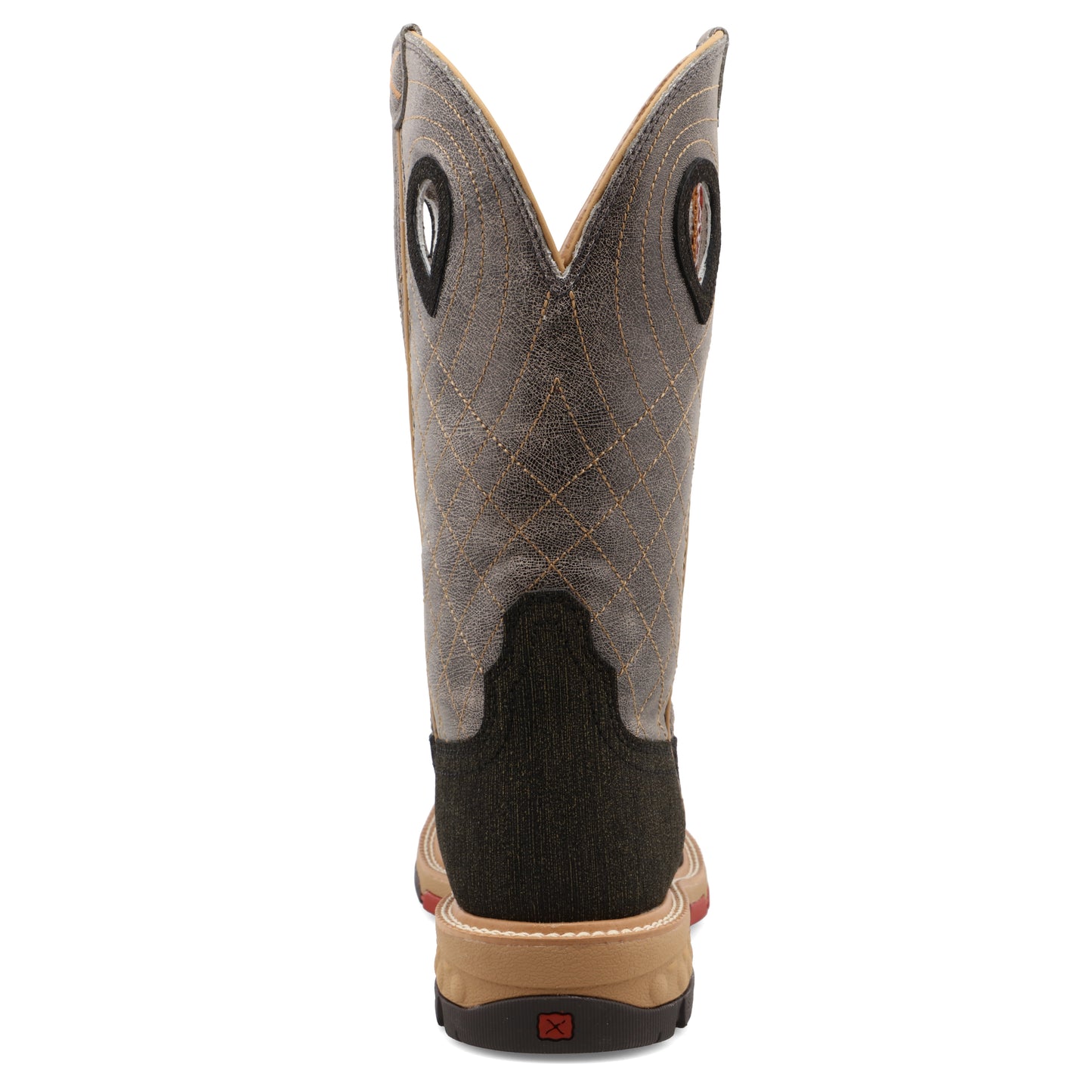 TWISTED X - 12" WESTERN WORK BOOT - CHARCOAL & GRAY (ALLOY TOE) - MXBA002