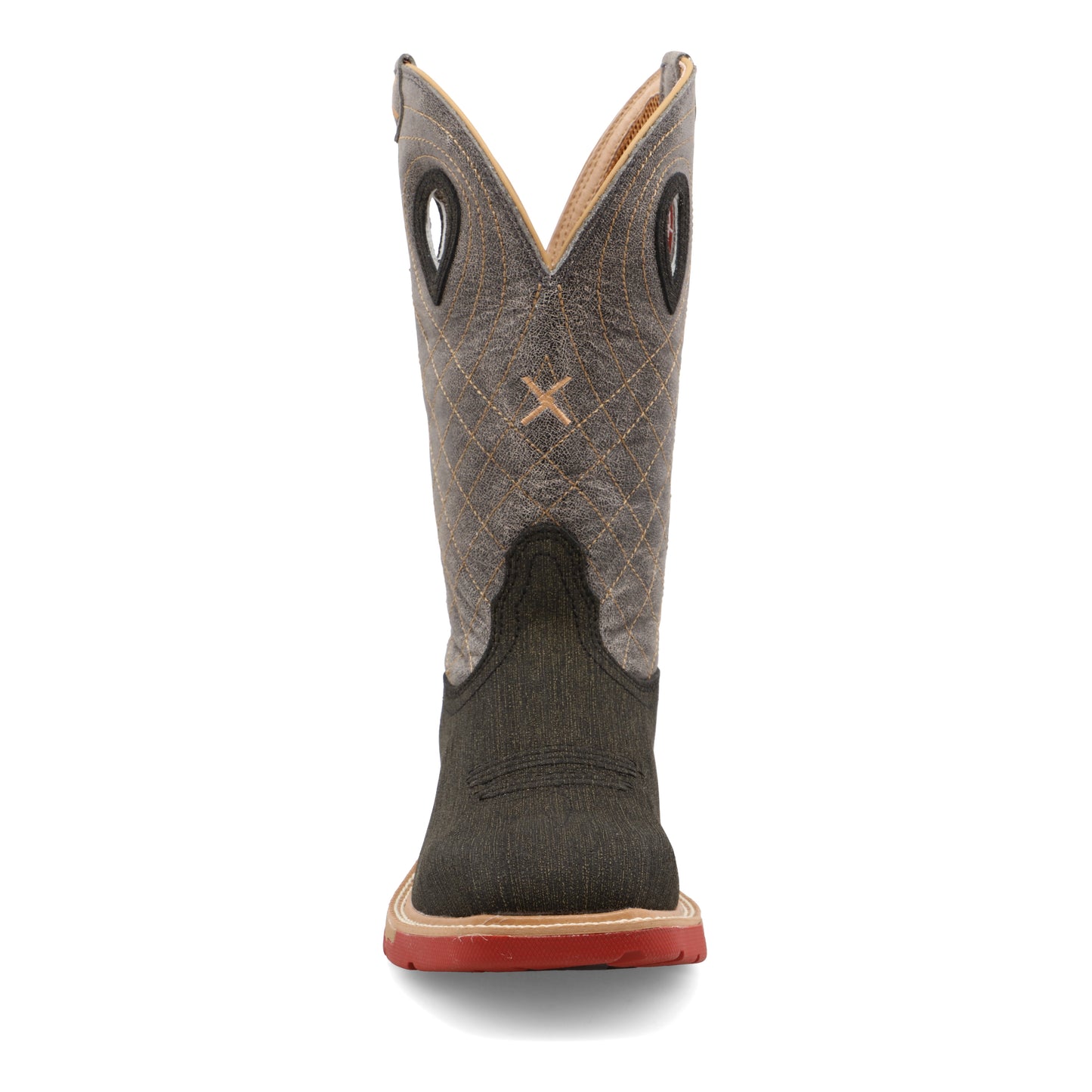 TWISTED X - 12" WESTERN WORK BOOT - CHARCOAL & GRAY (ALLOY TOE) - MXBA002