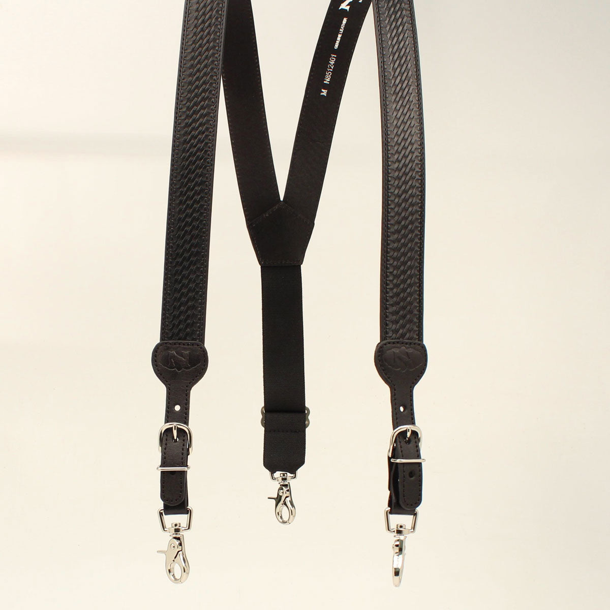 M&F - NOCONA WEAVE PATTERN LEATHER GALLUS BLACK - N8512401