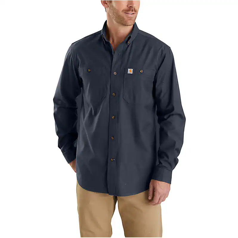 CARHARTT - RUGGED FLEX RELAXED FIT MIDWEIGHT CANVAS LONG SLEEVE SHIRT - 103554-412