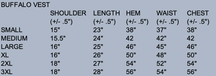 WYOMING TRADERS - BUFFALO LEATHER VEST