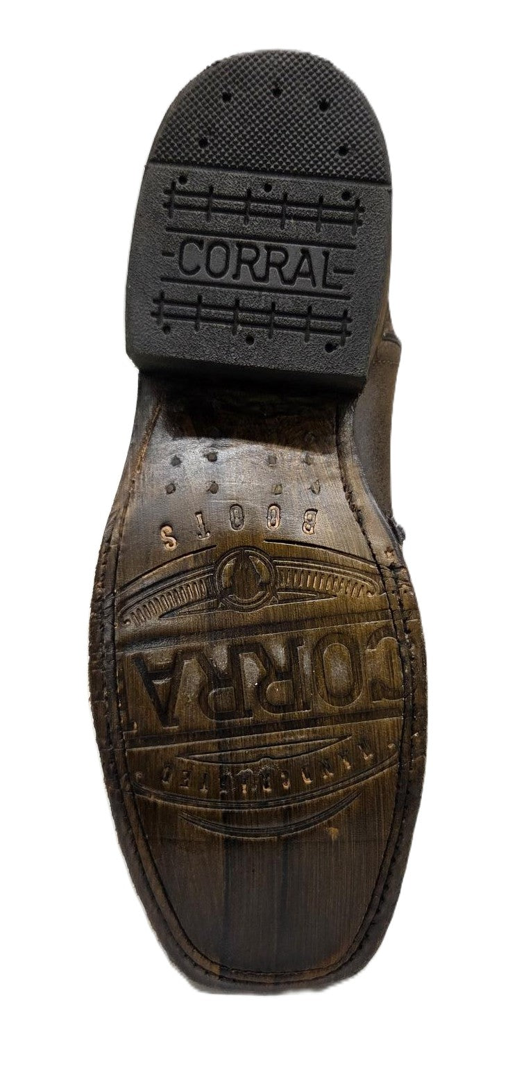 CORRAL - WOMEN'S BROWN WOVEN BARBED WIRE RODEO COWBOY BOOT - A3815