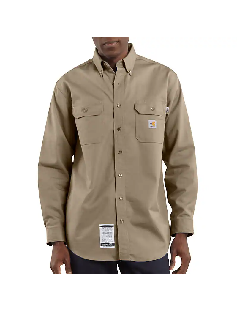 CARHARTT FR - FLAME RESISTANT CLASSIC TWILL SHIRT - FRS160-KHI