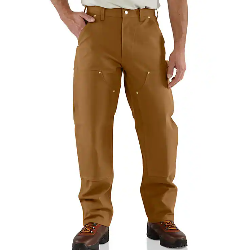 CARHARTT - LOOSE FIT FIRM DUCK DOUBLE FRONT UTILITY WORK PANT - B01-BRN