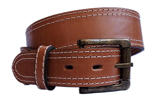 GOLDEN STAG - FULLGRAIN LEATHER BACKSTRAP DOUBLE STITCH - B124