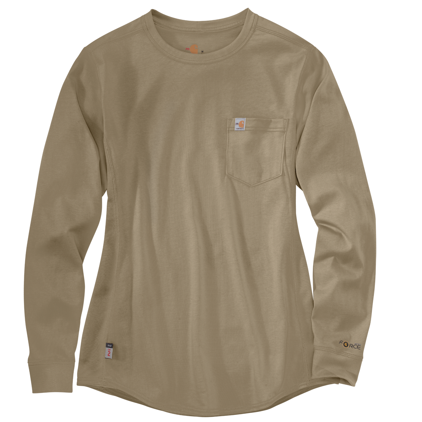 CARHARTT FR - WOMENS FLAME RESISTANT FORCE COTTON LONG SLEEVE CREWNECK T-SHIRT - 102685-250