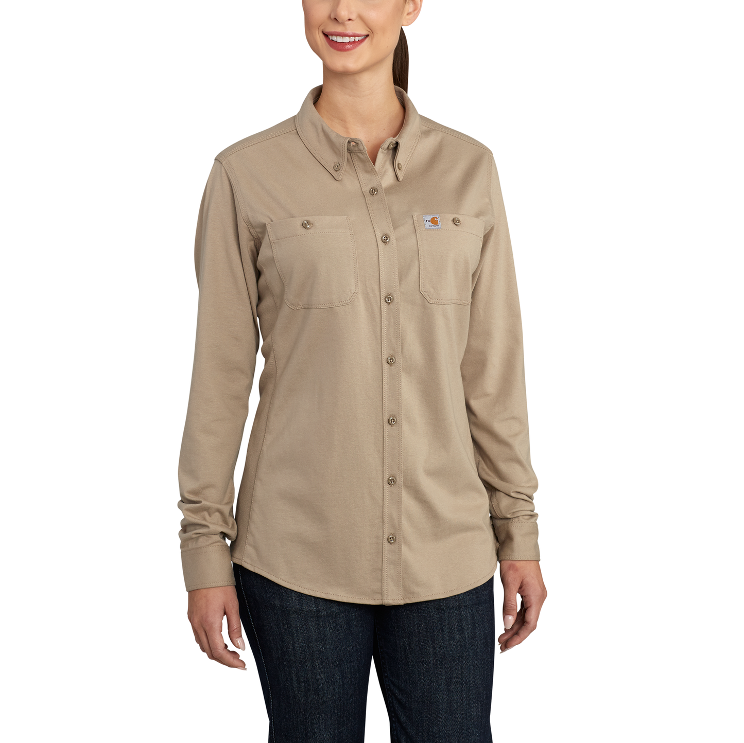 CARHARTT FR - WOMENS FLAME RESISTANT LONG SLEEVE BUTTON UP - 102687
