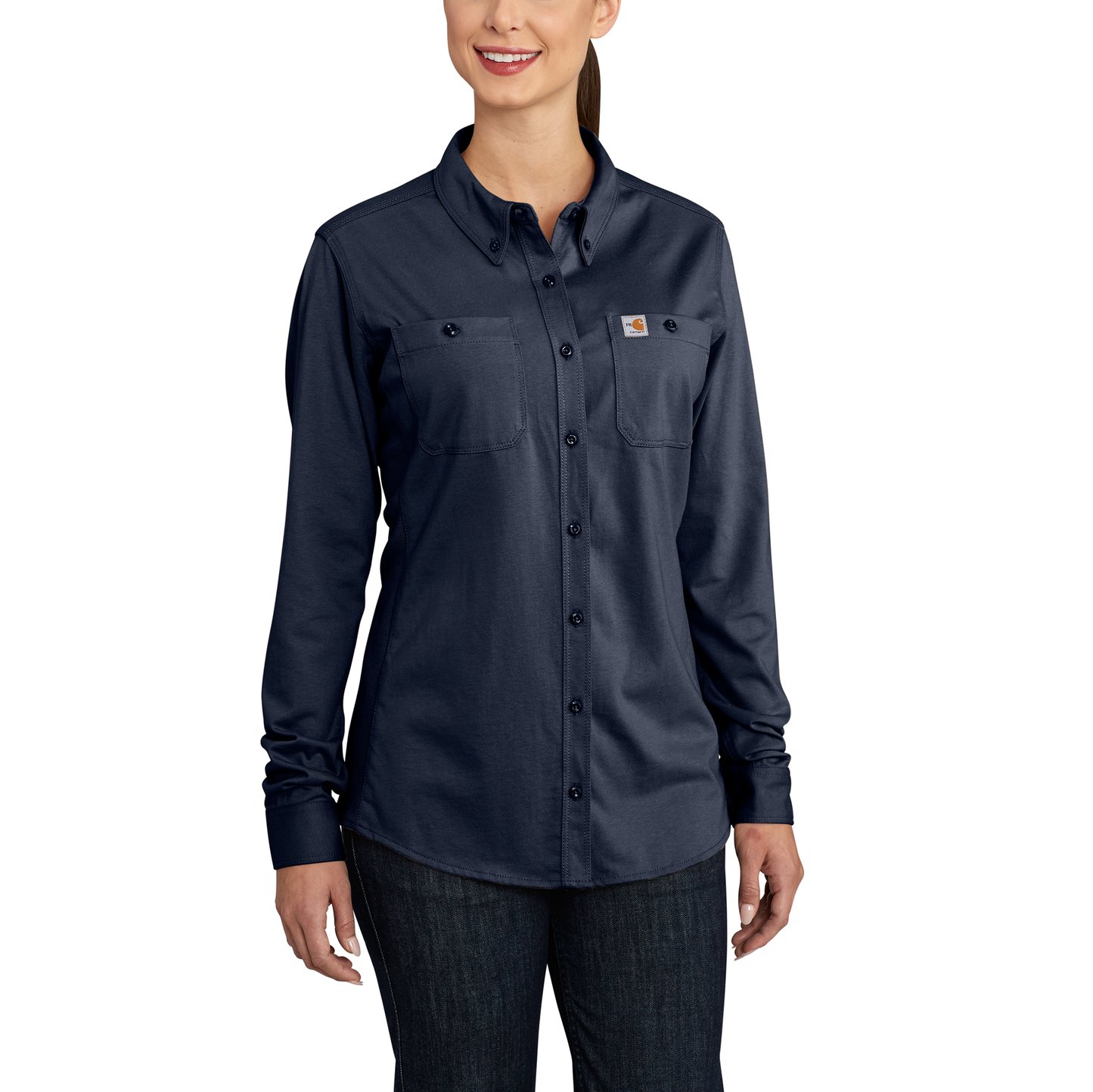 CARHARTT FR - WOMENS FLAME RESISTANT LONG SLEEVE BUTTON UP - 102687