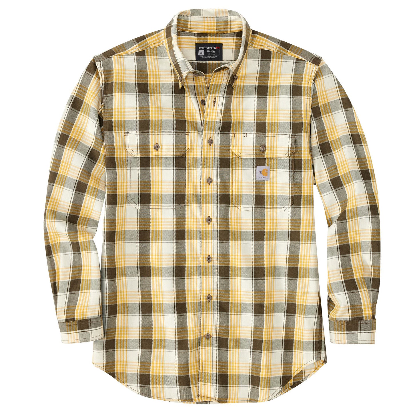 CARHARTT FR - FLAME RESISTANT FORCE RUGGED FLEX LOOSE FIT MIDWEIGHT TWILL PLAID SHIRT - 104507