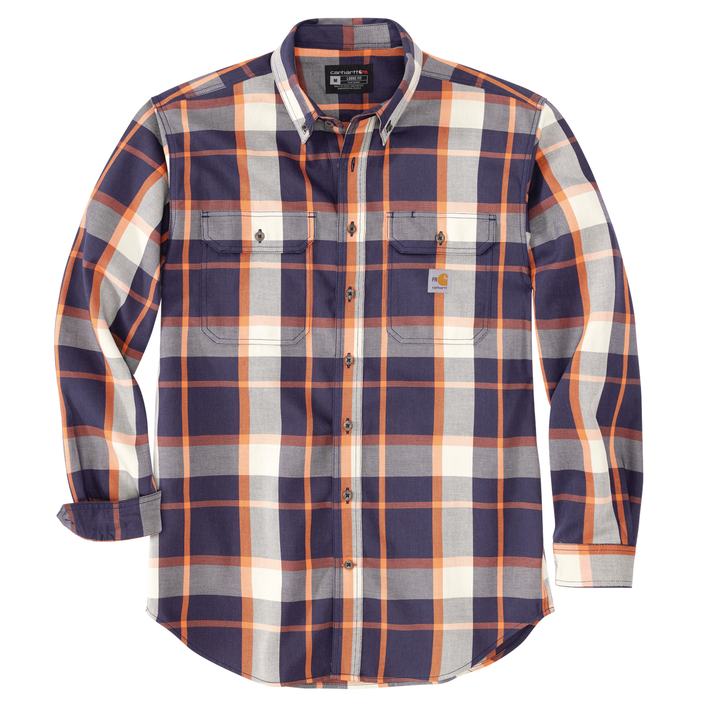 CARHARTT FR - FLAME RESISTANT FORCE RUGGED FLEX LOOSE FIT MIDWEIGHT TWILL PLAID SHIRT - 104507-HG1