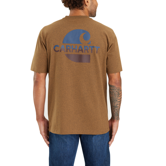 CARHARTT - LOOSE FIT HEAVYWEIGHT SHORT-SLEEVE POCKET C GRAPHIC T-SHIRT - 105710