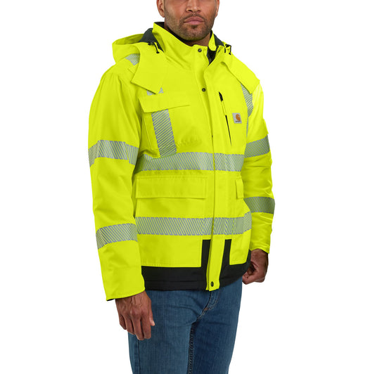 CARHARTT - HIGH-VISIBILITY WATERPROOF LOOSE FIT HEAVYWEIGHT INSULATED CLASS 3 JACKET - 106694