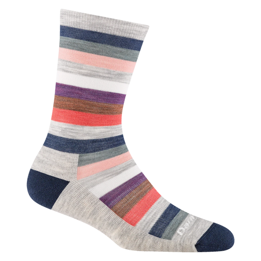 DARN TOUGH VERMONT - MYSTIC STRIPE CREW LIGHTWEIGHT WITH CUSHION - 1644