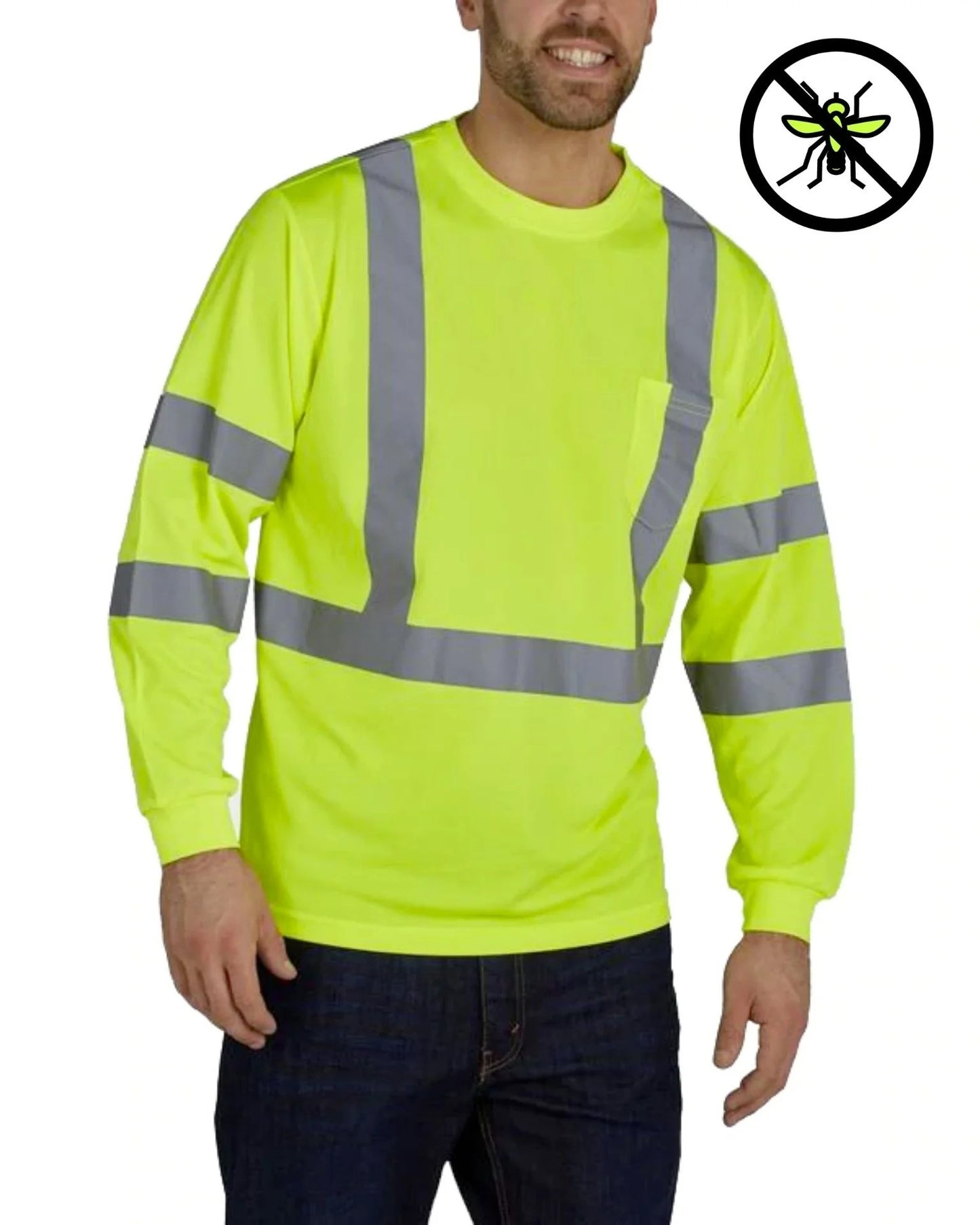 UTILITY PRO - HIVIS LONG SLEEVE TEE - PROTECTED WITH PERIMETER™ INSECT GUARD - UHV867X