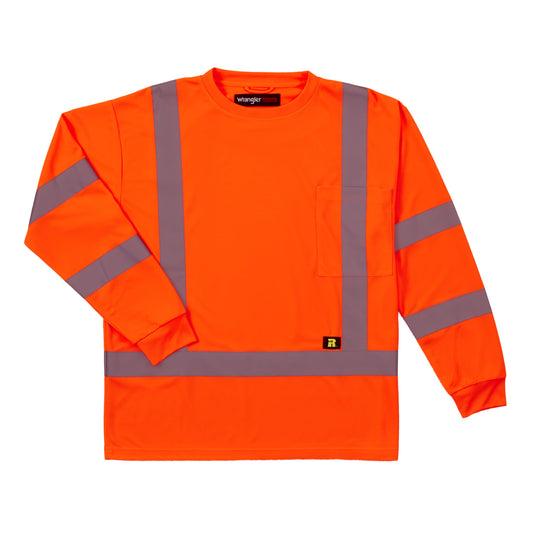 WRANGLER - WRANGLER RIGGS WORKWEAR HIGH VISIBILITY LONG SLEEVE T-SHIRT - 3W722SO