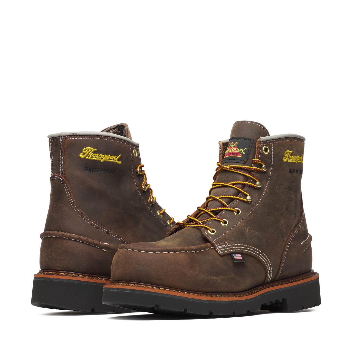 THOROGOOD - 6" 1957 SERIES CRAZY HORSE MOC TOE - AMERICAN MADE - WATERPROOF (STEEL TOE)