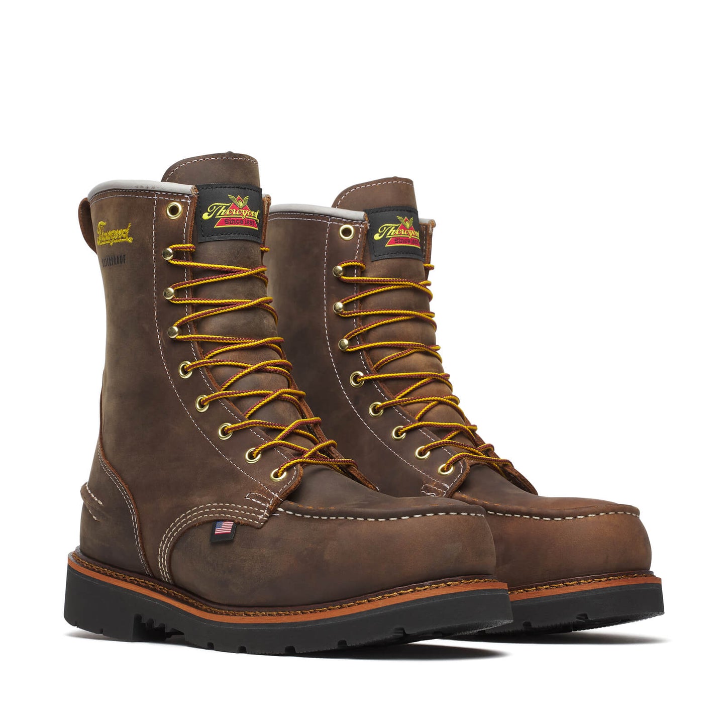 THOROGOOD - 1957 SERIES 8" CRAZY HORSE MOC TOE MAXWEAR 90 - AMERICAN MADE