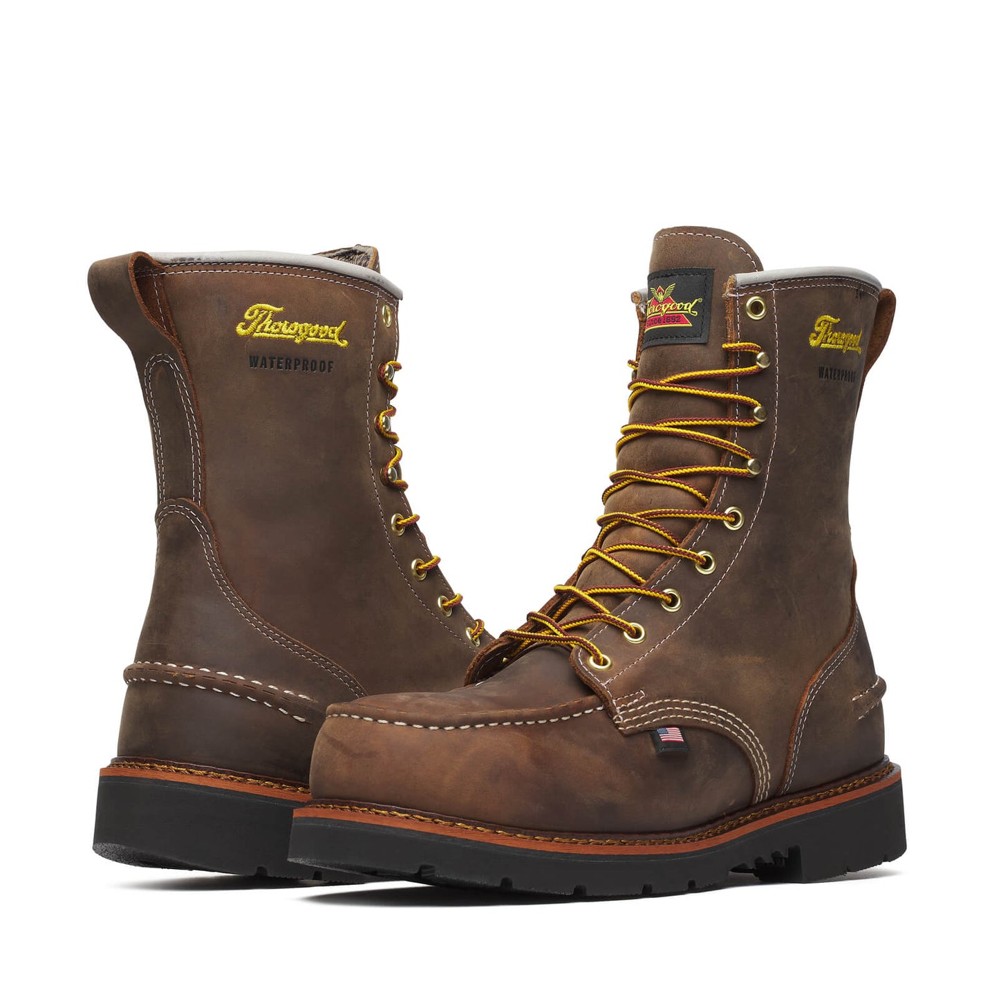 THOROGOOD - 1957 SERIES 8" CRAZY HORSE MOC TOE MAXWEAR 90 - AMERICAN MADE