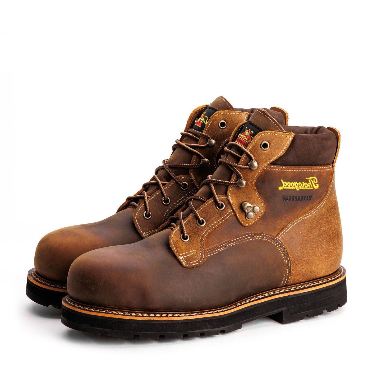 THOROGOOD - 6" IRON SERIES - CRAZY HORSE 90 DEGREE HEEL - WATERPROOF - (SAFETY TOE)
