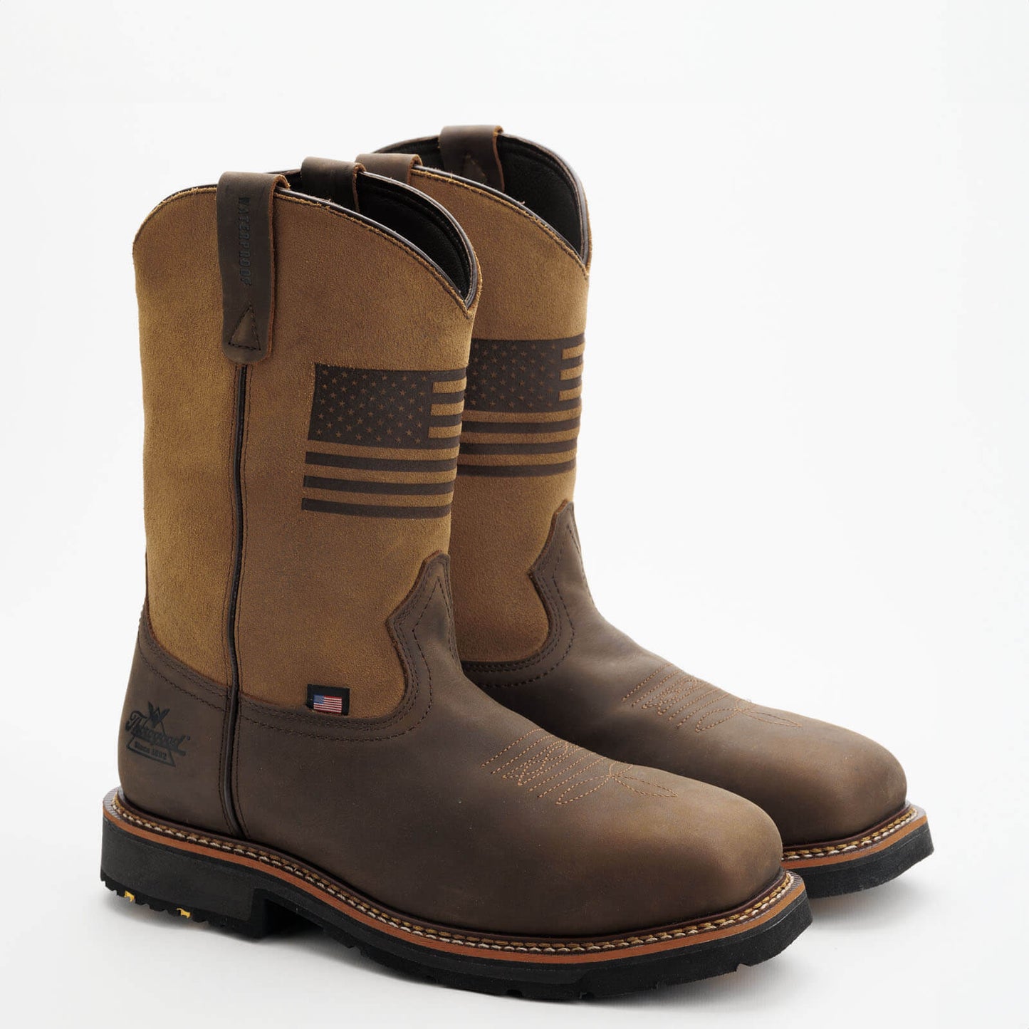 THOROGOOD - 11" WESTERN WORK CRAZYHORSE/TAN - WATERPROOF (COMPOSITE TOE) - 804-4338