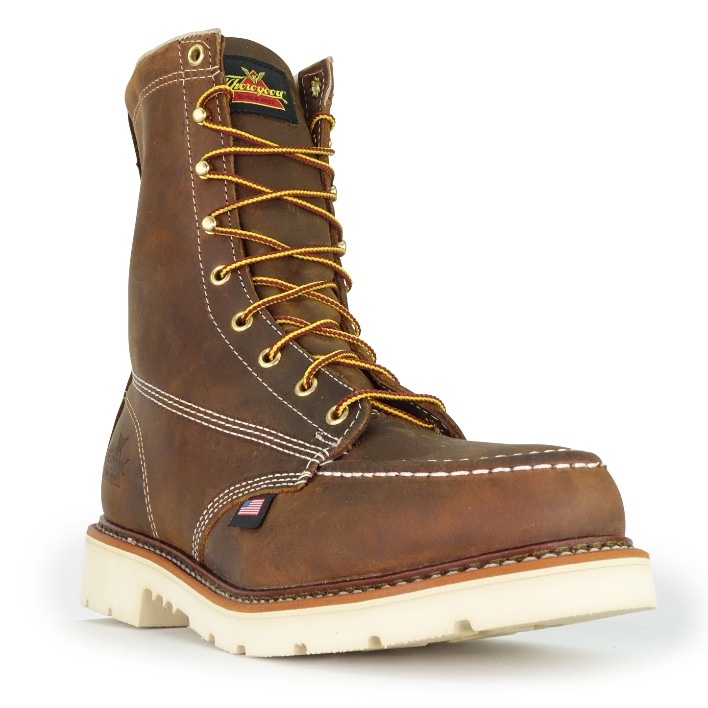 THOROGOOD - 8" AMERICAN HERITAGE - TRAIL CRAZY HORSE - MOC TOE MAXWEAR 90 DEGREE - AMERICAN MADE (SAFETY TOE) - 804-4378