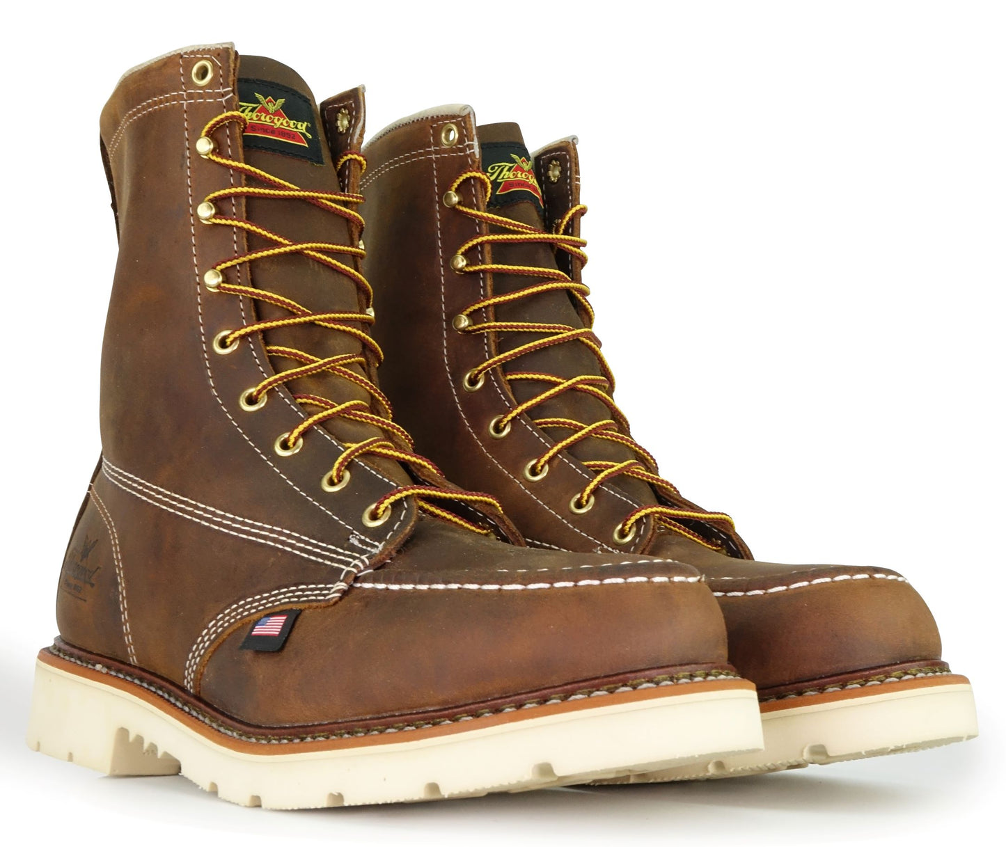 THOROGOOD - 8" AMERICAN HERITAGE - TRAIL CRAZY HORSE - MOC TOE MAXWEAR 90 DEGREE - AMERICAN MADE (SAFETY TOE) - 804-4378