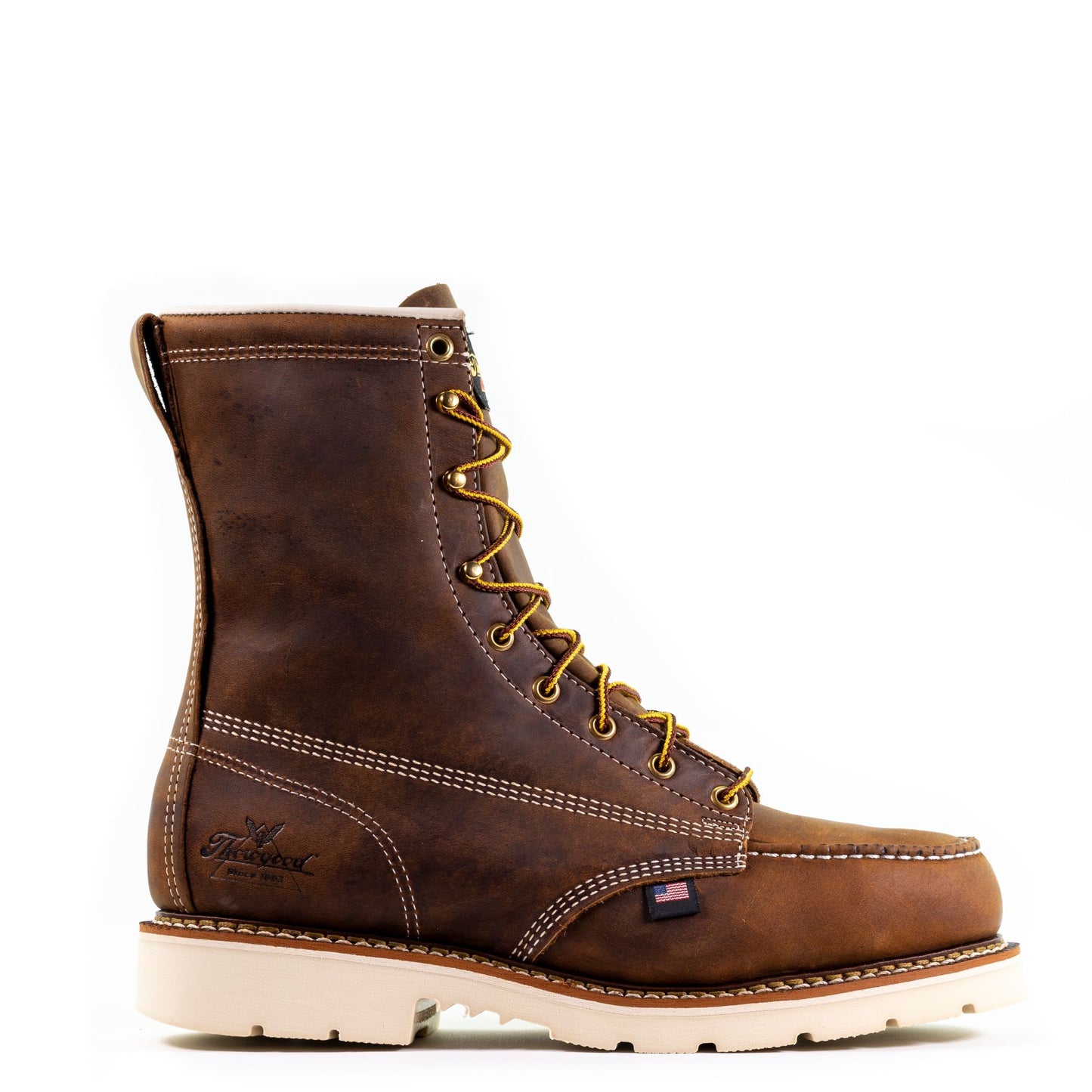 THOROGOOD - 8" AMERICAN HERITAGE - TRAIL CRAZY HORSE - MOC TOE MAXWEAR 90 DEGREE - AMERICAN MADE (SAFETY TOE) - 804-4378