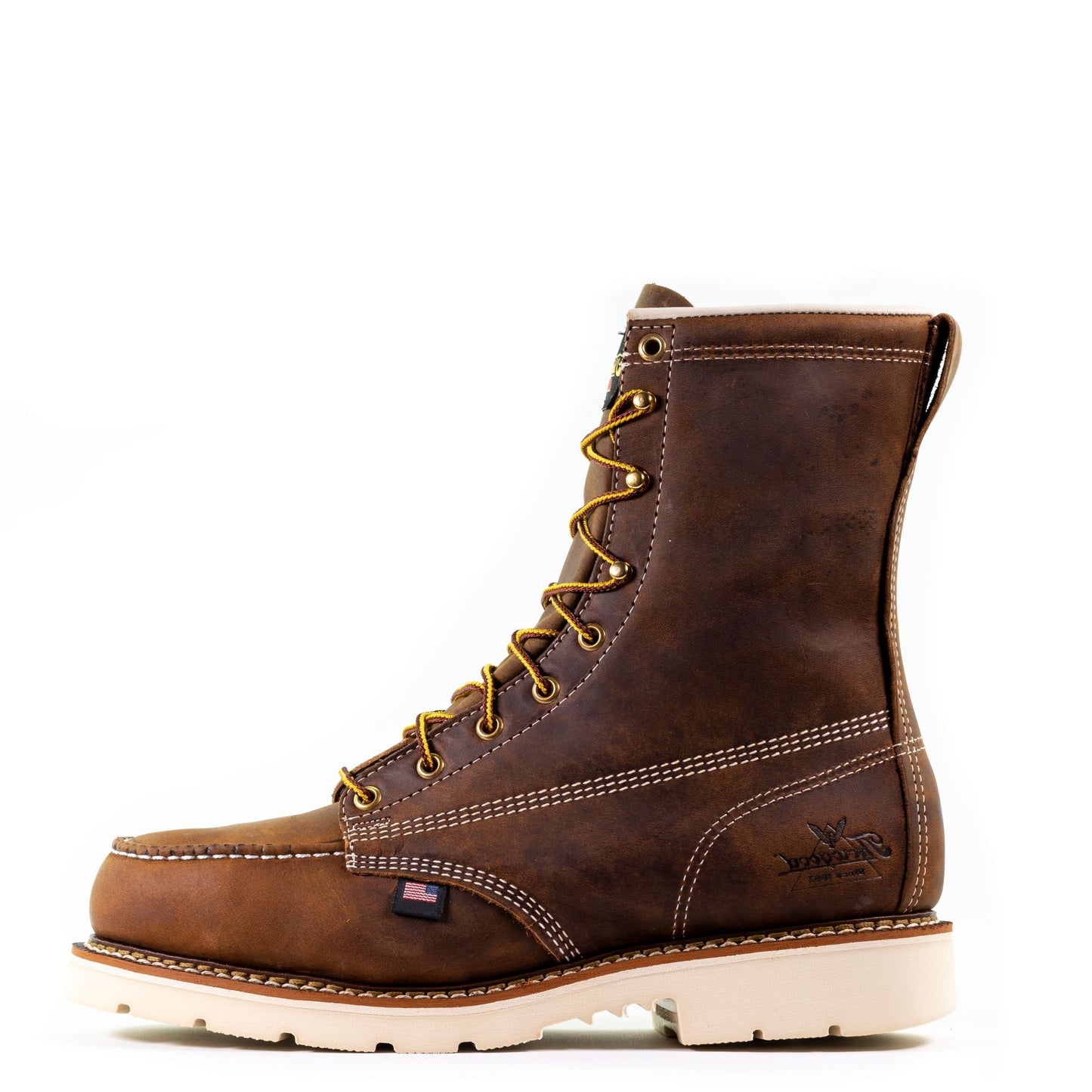 THOROGOOD - 8" AMERICAN HERITAGE - TRAIL CRAZY HORSE - MOC TOE MAXWEAR 90 DEGREE - AMERICAN MADE (SAFETY TOE) - 804-4378