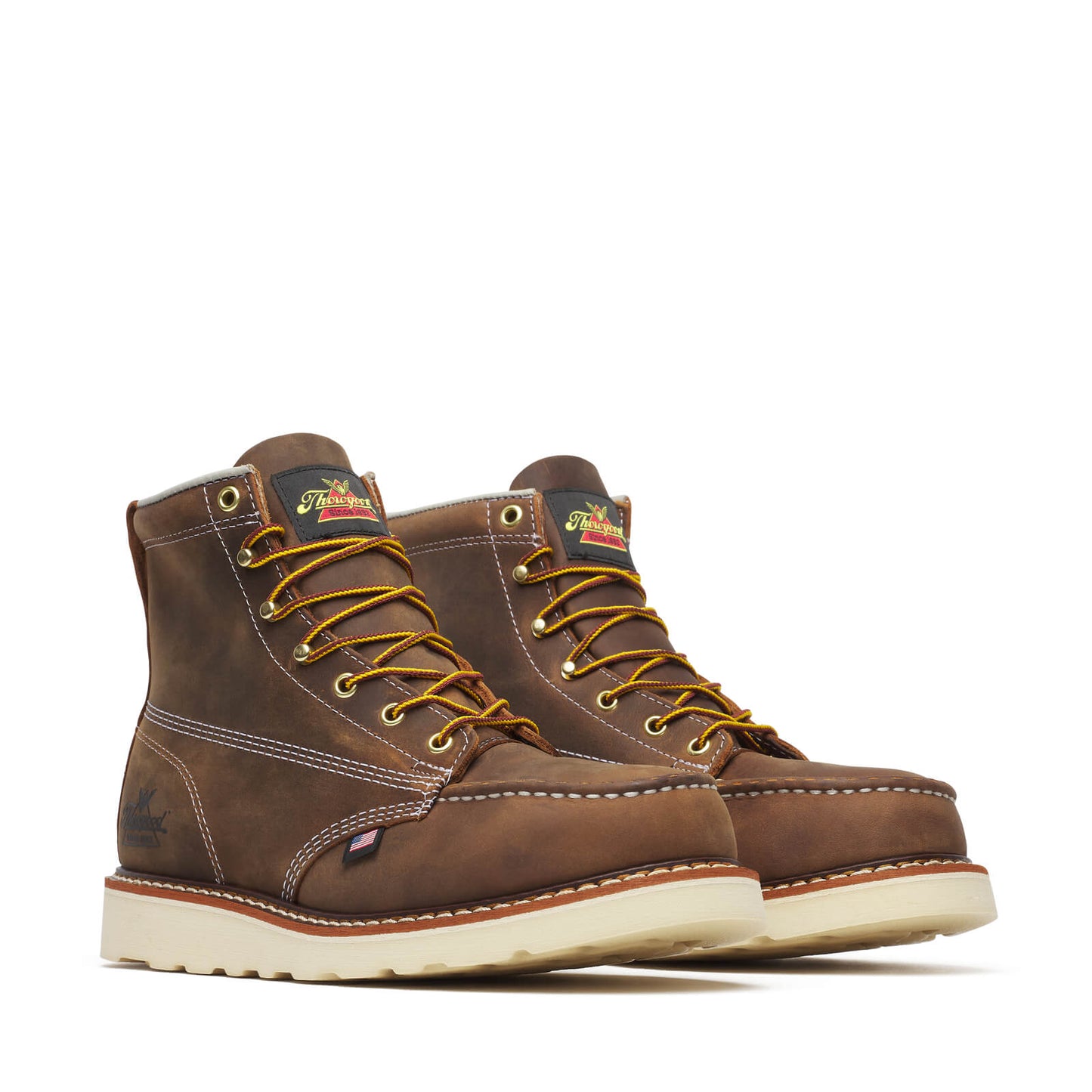 THOROGOOD - 6" AMERICAN HERITAGE TRAIL CRAZY HORSE MOC TOE - AMERICAN MADE (STEEL TOE)