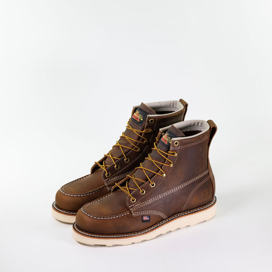 THOROGOOD - 6" AMERICAN HERITAGE - TRAIL CRAZY HORSE MOC TOE - MAXWEAR WEDGE - AMERICAN MADE
