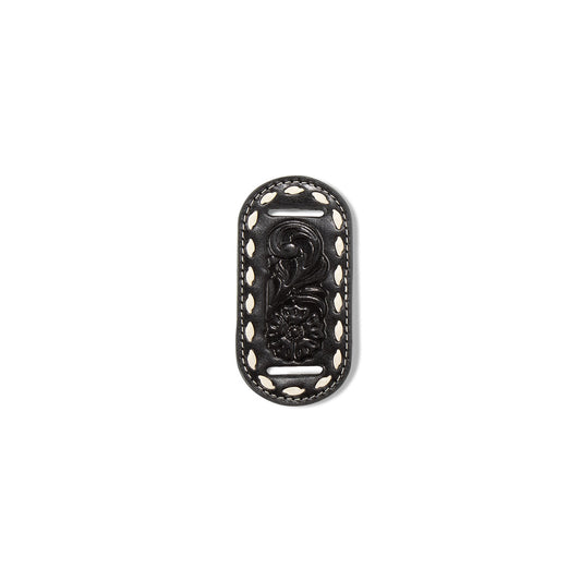 M&F - SCARF SLIDER BLACK FLORAL EMBOSSED - A0800201