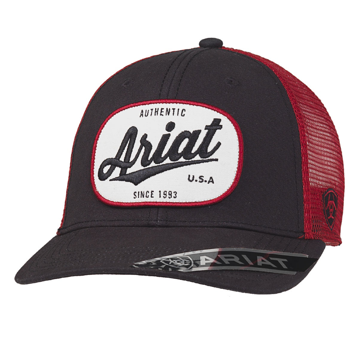 M&F - ARIAT RED & BLACK LOGO OVAL - A300013204