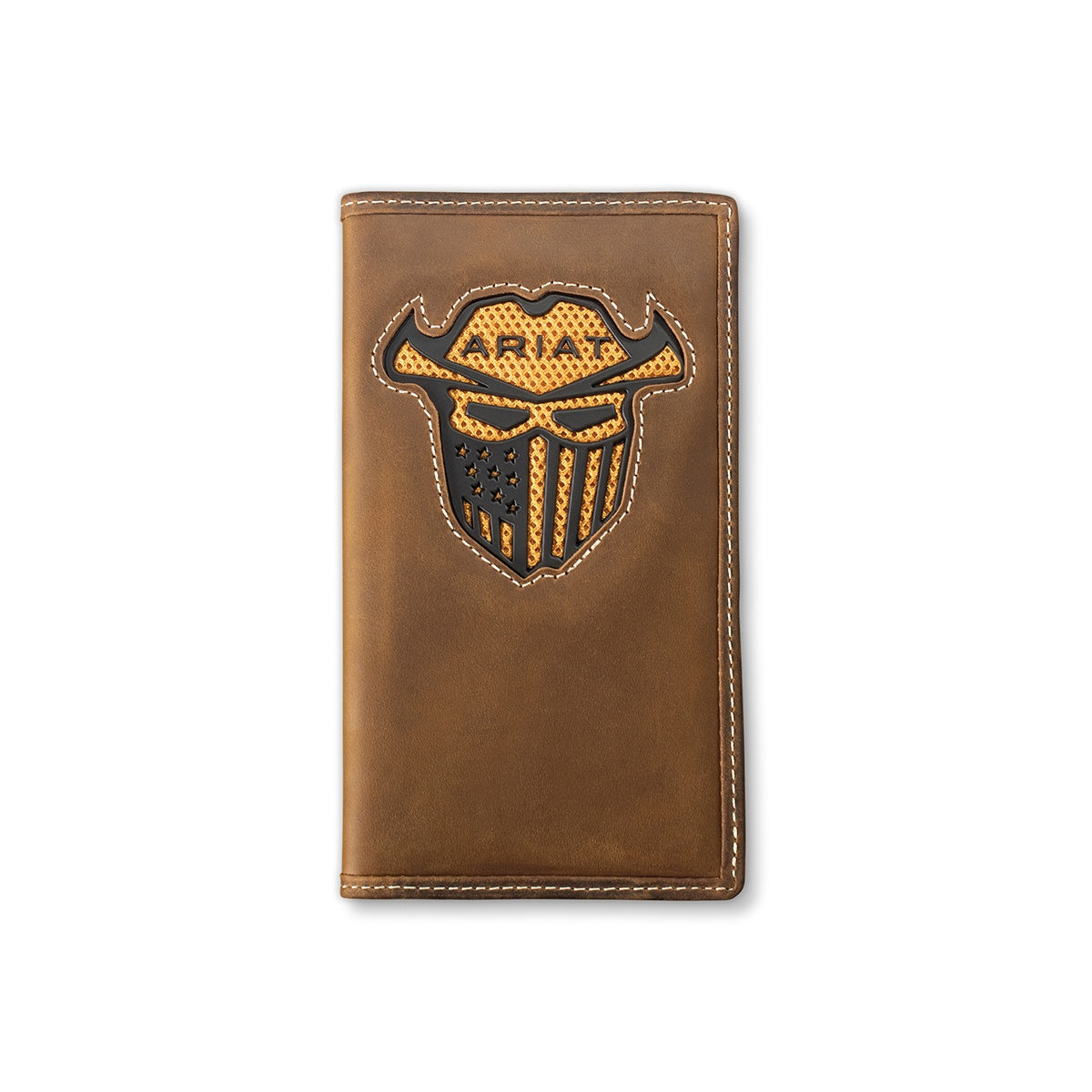 M&F - ARIAT WORK CHECKBOOK WALLET ORANGE OUTLAW - A3400644