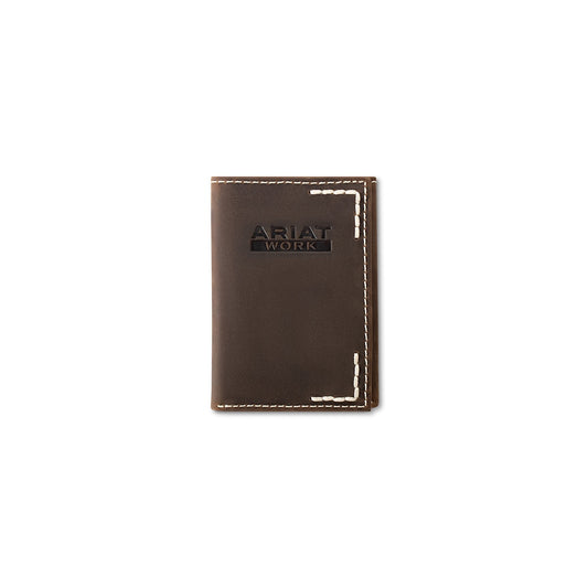 M&F - ARIAT LEATHER EMBOSSED TRI-FOLD WALLET