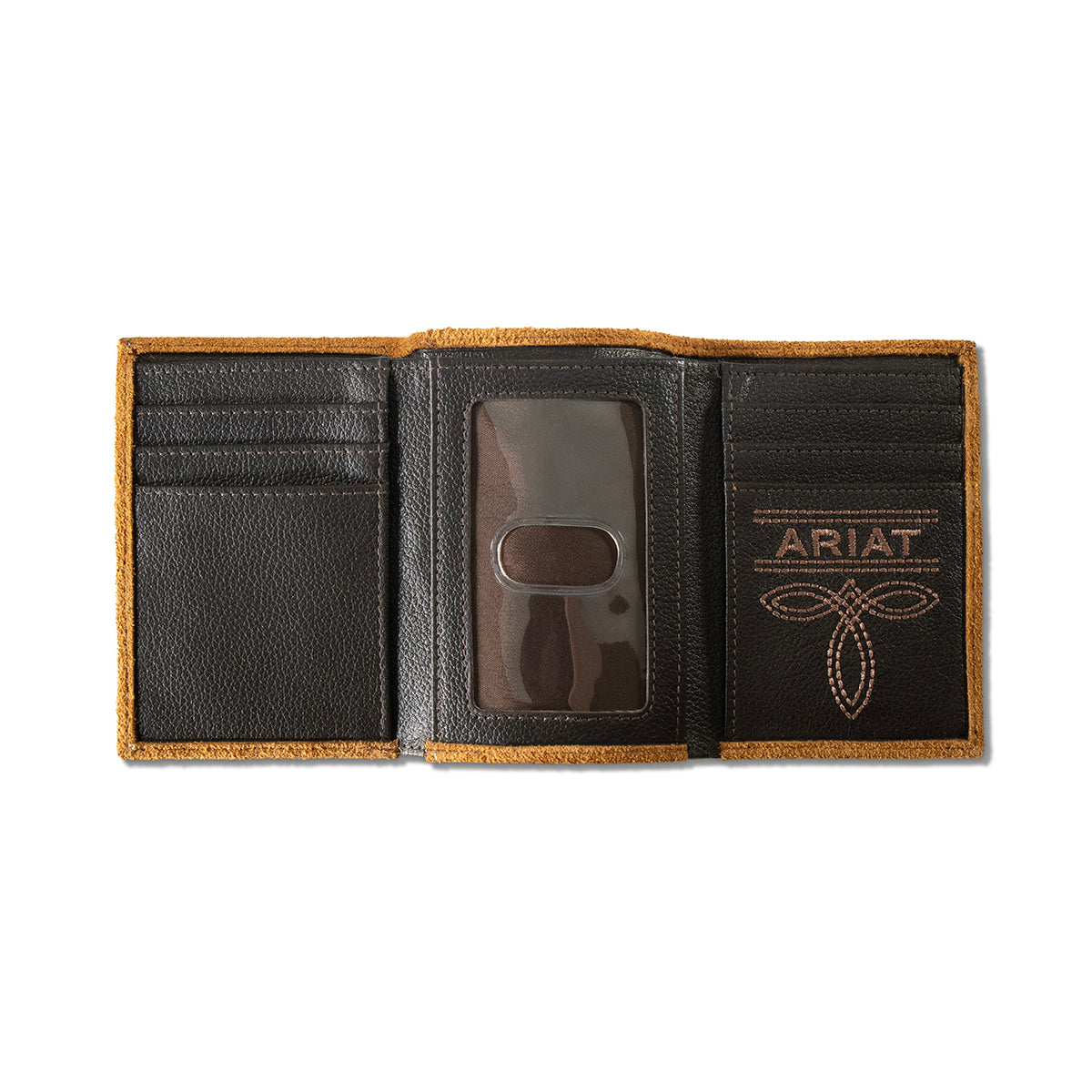 M&F - ARIAT TOOLED LEATHER TRI-FOLD WALLET