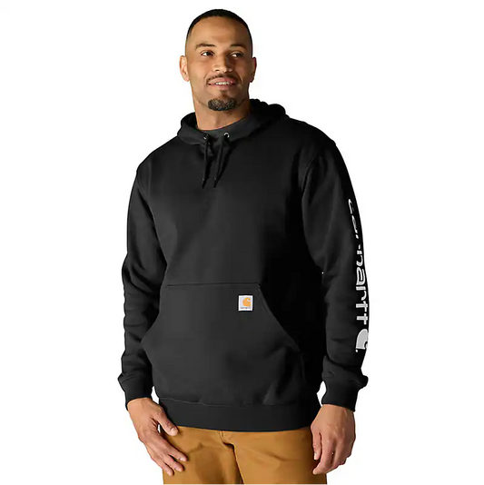 LOOSE FIT MIDWEIGHT LOGO SLEEVE GRAPHIC SWEATSHIRT - K288-BLK