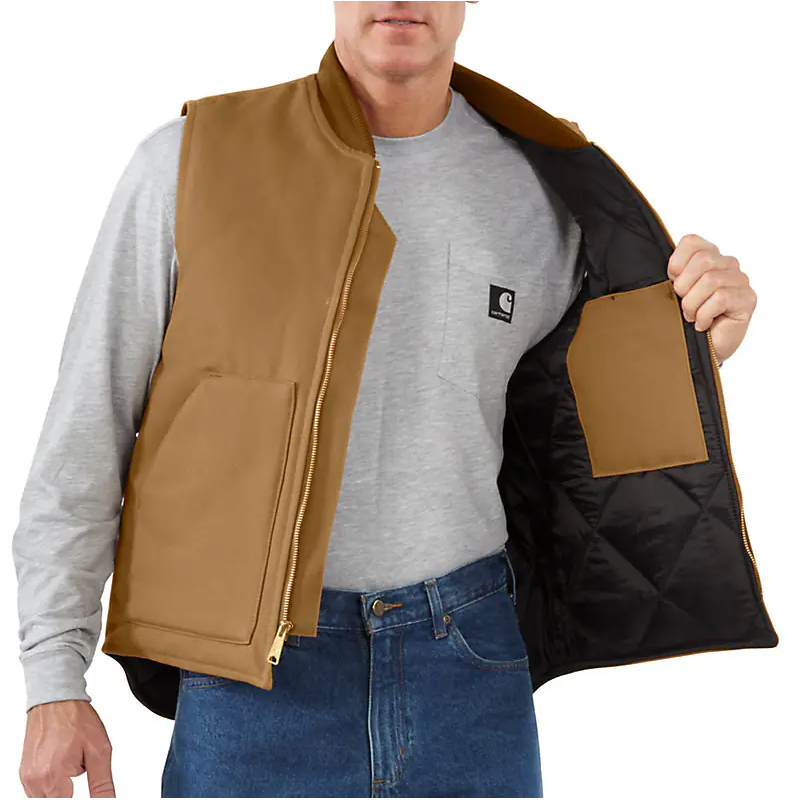 CARHARTT - RELAXED FIT FIRM DUCK INSULATED RIB COLLAR VEST - V01