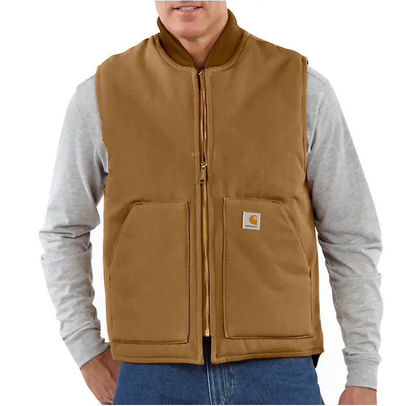 CARHARTT - RELAXED FIT FIRM DUCK INSULATED RIB COLLAR VEST - V01