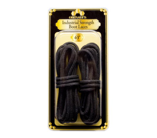 Obenauf's Boot Laces - Industrial Strength, Black Waxed, 1-Pair